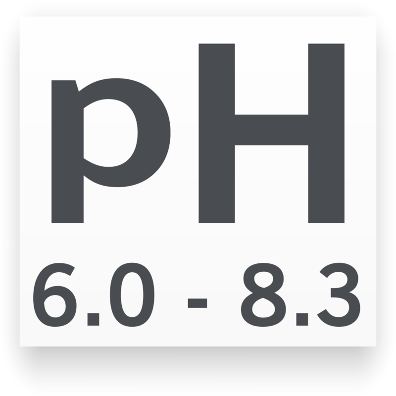 pH mínimo/máximo para Chupa Algas Dorado