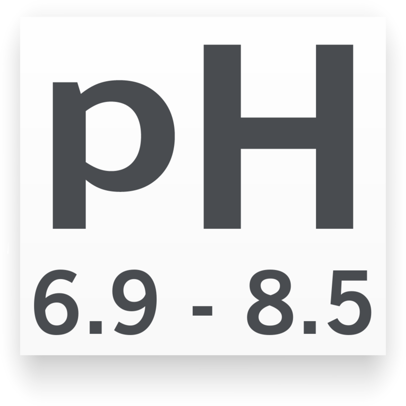 pH mínimo/máximo para Cíclido Comprimido Rojo