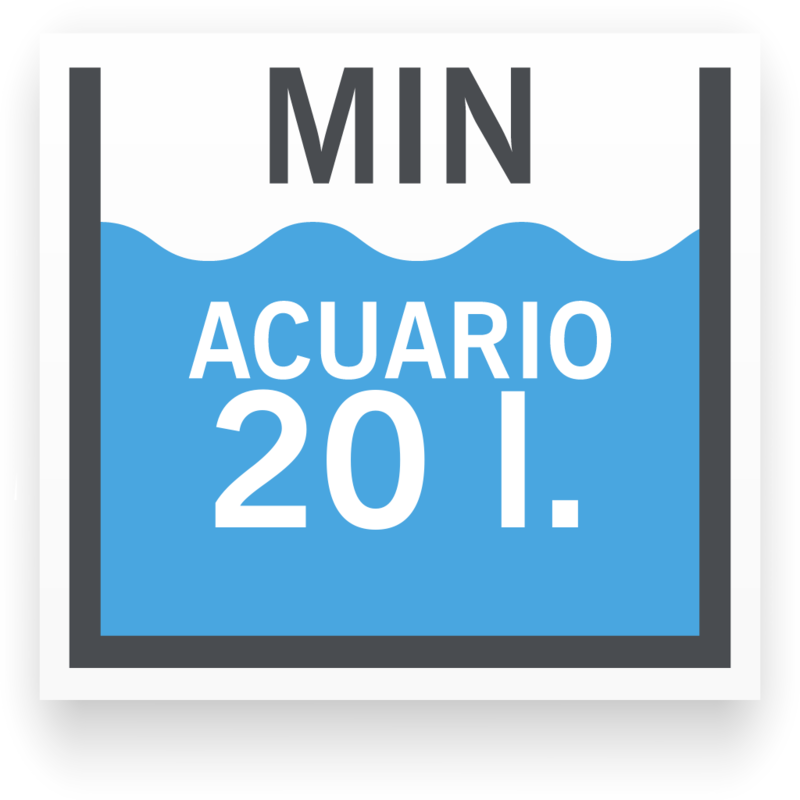 Tamaño de acuario mínimo para Gamba Caridina Azul de Líneas Marrones
